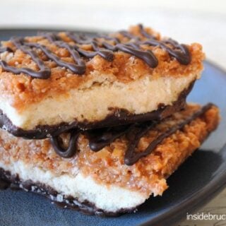 Homemade Samoa Bars