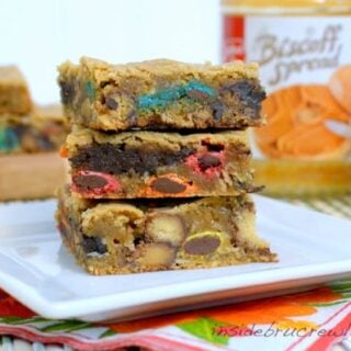 Monster Cookie Blonde Brownies