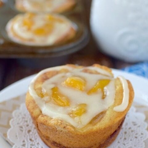 Peach Cinnamon Roll Cups Recipe