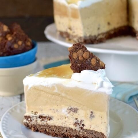 Salted Caramel Brownie Brittle Ice Cream Cake