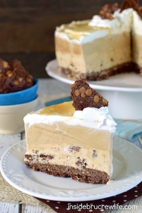 Salted Caramel Brownie Brittle Ice Cream Cake