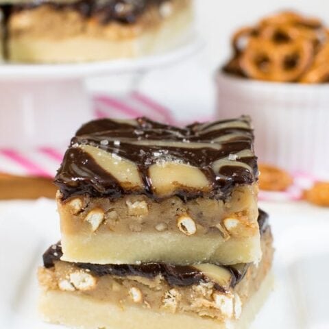 Salted Caramel Shortbread Squares