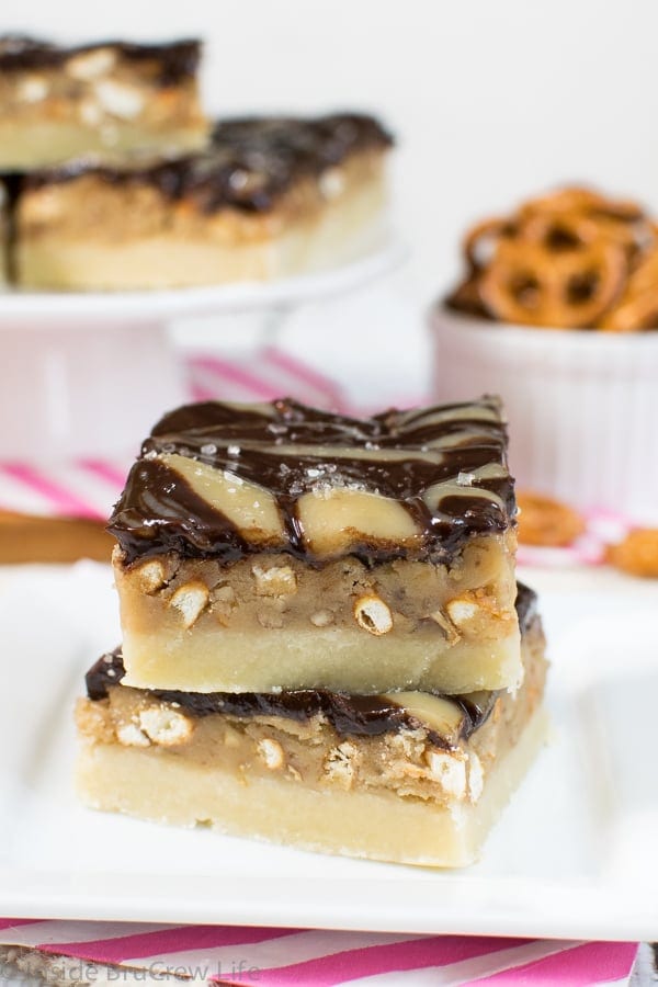 Salted Chocolate Caramel Squares - This Delicious House
