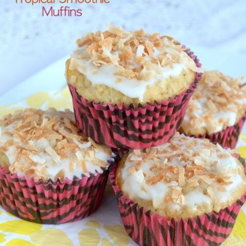 Skinny Tropical Smoothie Muffins