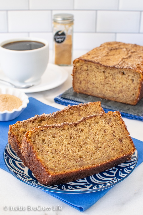 Cinnamon Banana Bread Recipe Cinnamon Sugar - Inside BruCrew Life