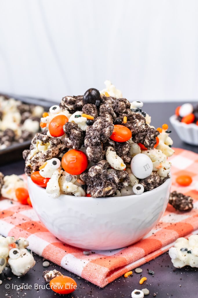 Spooky Halloween Popcorn Mix Recipe - Inside BruCrew Life