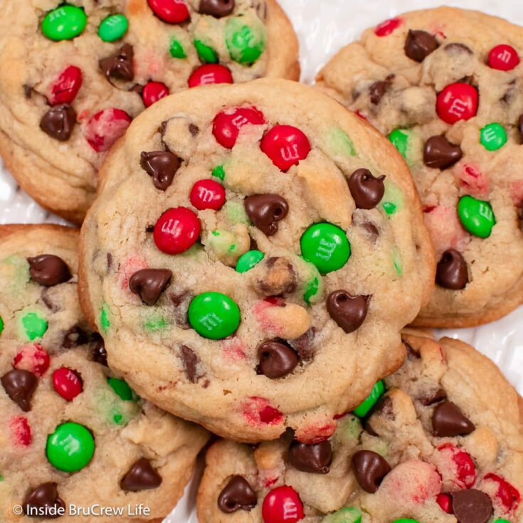 Easy Chocolate Chip Christmas Cookies Recipe - Inside BruCrew Life