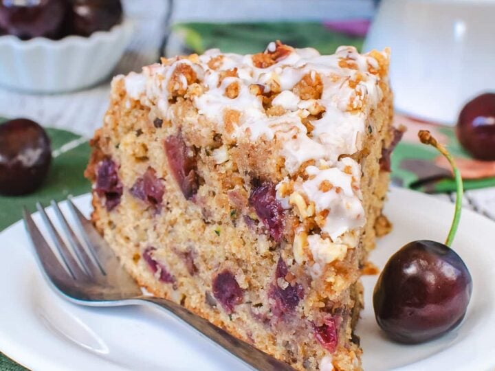 Cherry Zucchini Coffee Cake - Inside BruCrew Life