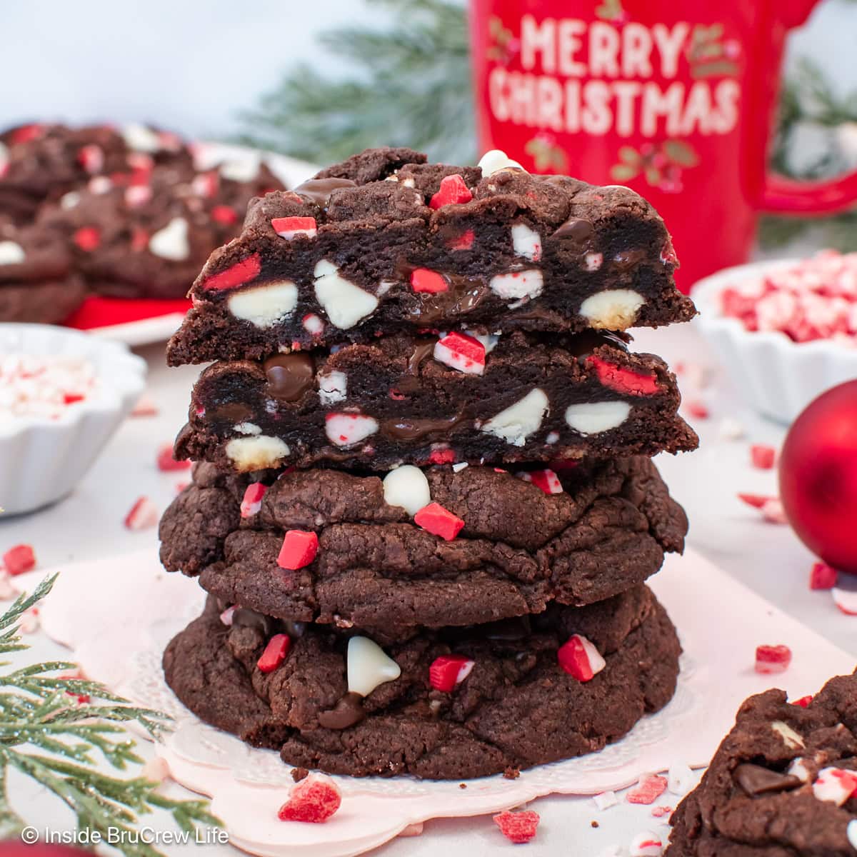 Chocolate Peppermint Cookies - Inside BruCrew Life