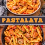 Pinterest image for pastalaya.
