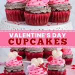 Pinterest image for Valentine's Day Cupcakes.