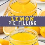 Pinterest image for lemon pie filling.