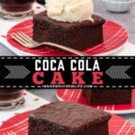 Pinterest image for Coca Cola Cake.